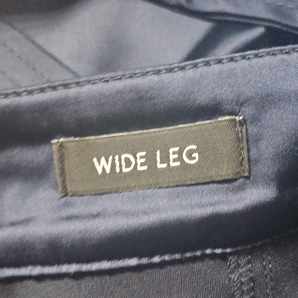 White House Black Market Belted Utility Officer Blue Wide-Leg Pants - Picture 4 of 12